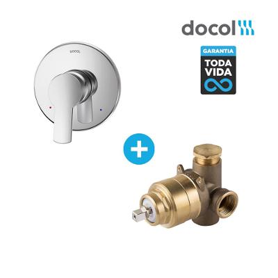 Kit Base Deca Misturador para Chuveiro e Acabamento Monocomando Gali Docol
