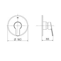 Kit Base Deca Misturador para Chuveiro e Acabamento Monocomando Gali Docol - 4