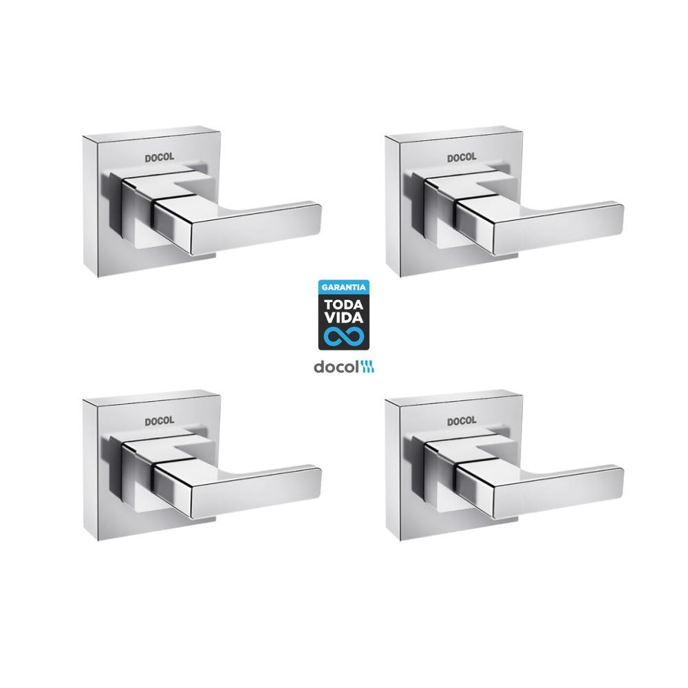 Kit 4 Acabamento Para Registro Docolbase Breezy 1/2" 3/4" 1" Cromado Docol - 2