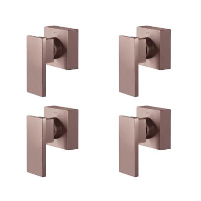 Kit 4 Acabamento Para Registro Docolbase New Edge 1/2" 3/4" 1" Cobre Escovado Docol