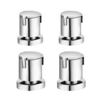 Kit 4 Acabamento Para Registro Docolbase Riva 1/2" 3/4" 1" Cromado Docol - 1