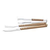 Kit Para Churrasco Em Inox Polywood Com 3 Peças 26499/045 Madeira Tramontina - 1