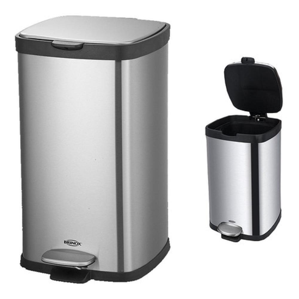 Lixeira Com Pedal E Balde Frame Inox 20 Litros Brinox  - 1
