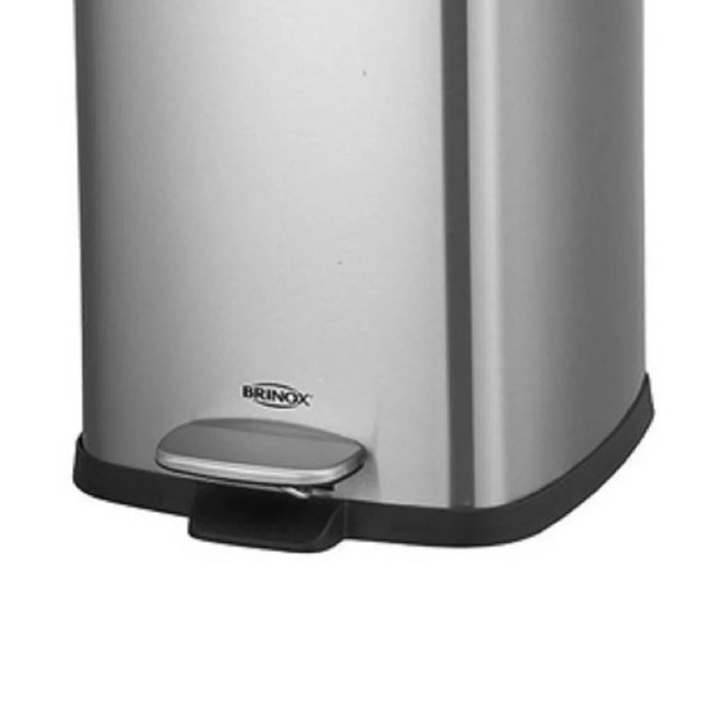 Lixeira Com Pedal E Balde Frame Inox 20 Litros Brinox  - 4