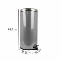 Lixeira Com Pedal e Balde Inox 30 Litros Brinox - 6