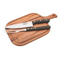 Kit Para Churrasco Em Inox Polywood Com 3 Peças E Tábua 21198/914 Castanho Tramontina - 1