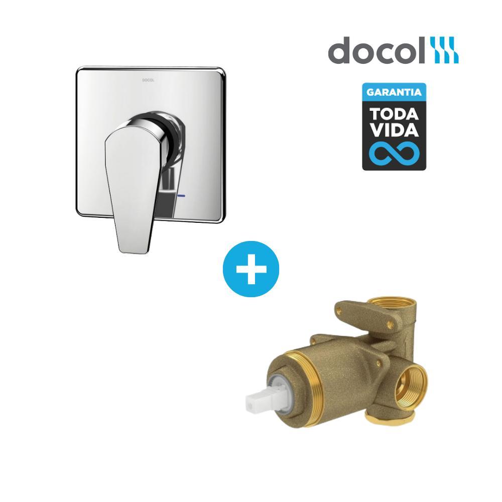 Kit Base Deca Misturador para Chuveiro e Acabamento Monocomando Lift Docol - 1