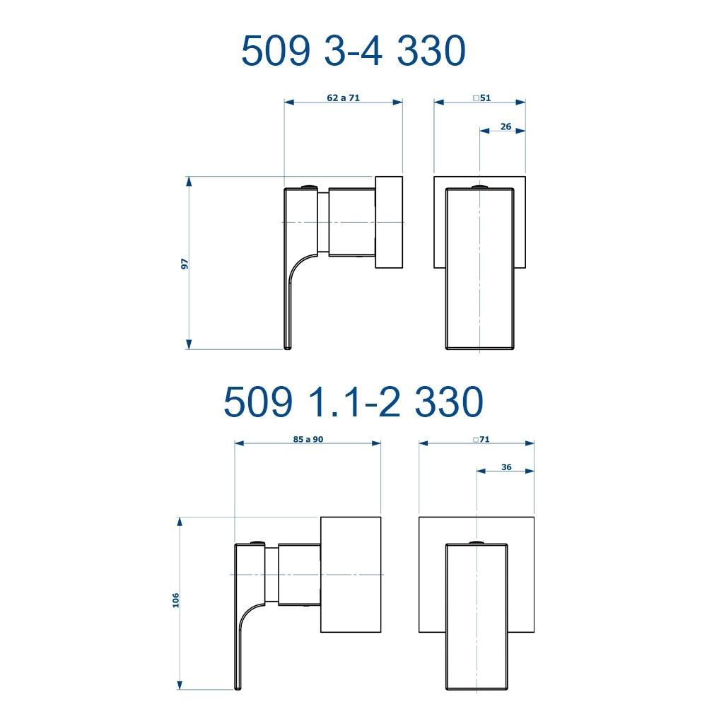Acabamento Para Registro  Base Deca Retta  Cromado Fani - 2