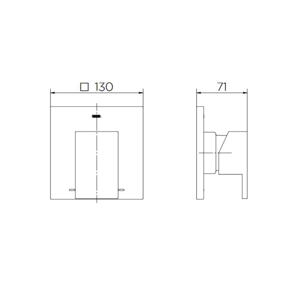 Acabamento Monocomando Para Chuveiro E Ducha Higiênica Alta Pressão New Edge 1/2" Cromado Docol - 3