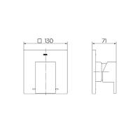 Acabamento Monocomando Para Chuveiro E Ducha Higiênica Alta Pressão New Edge 1/2" Cromado Docol - 3