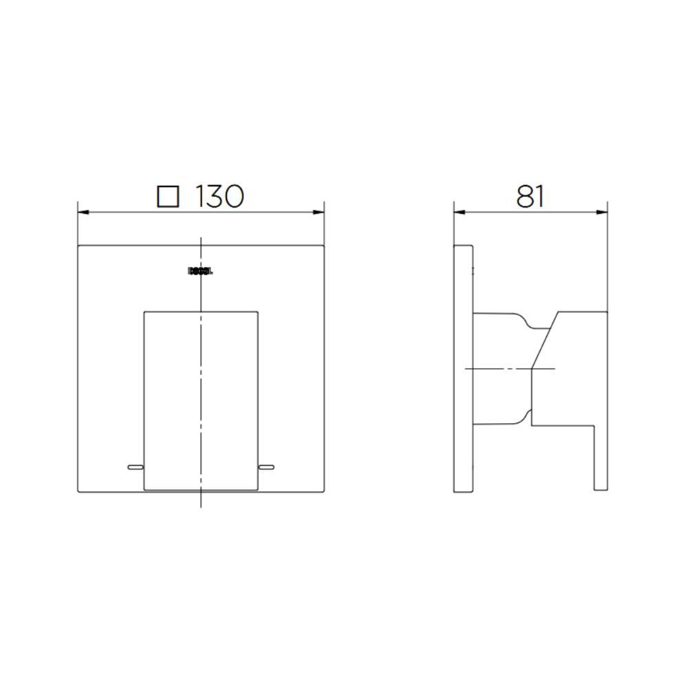 Acabamento Monocomando Para Chuveiro 3/4" Cobre Escovado Docol - 3