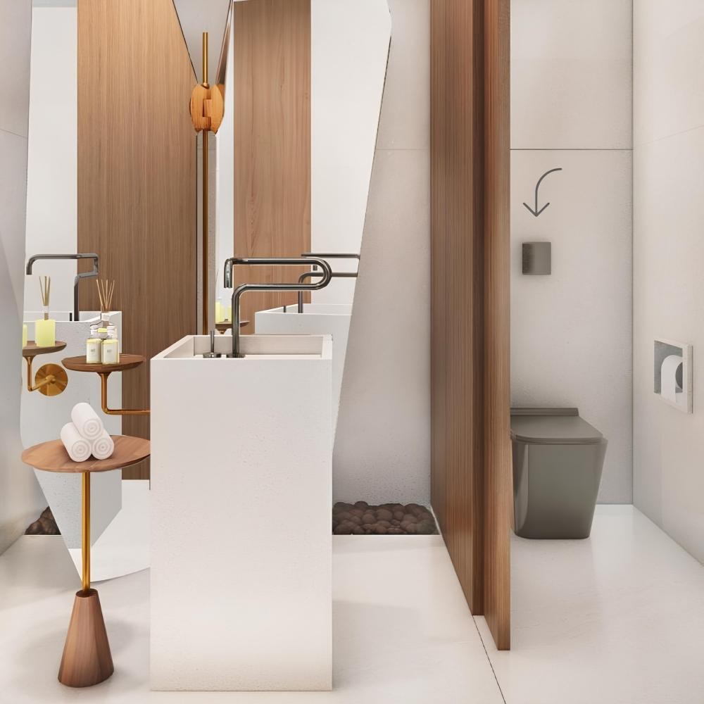 Acabamento Para Válvula De Descarga Flat Grafite Escovado Docol - 5