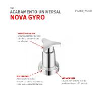 Acabamento Universal Nova Gyro 1/2, 3/4 E 1 Cromado Fabrimar  - 3