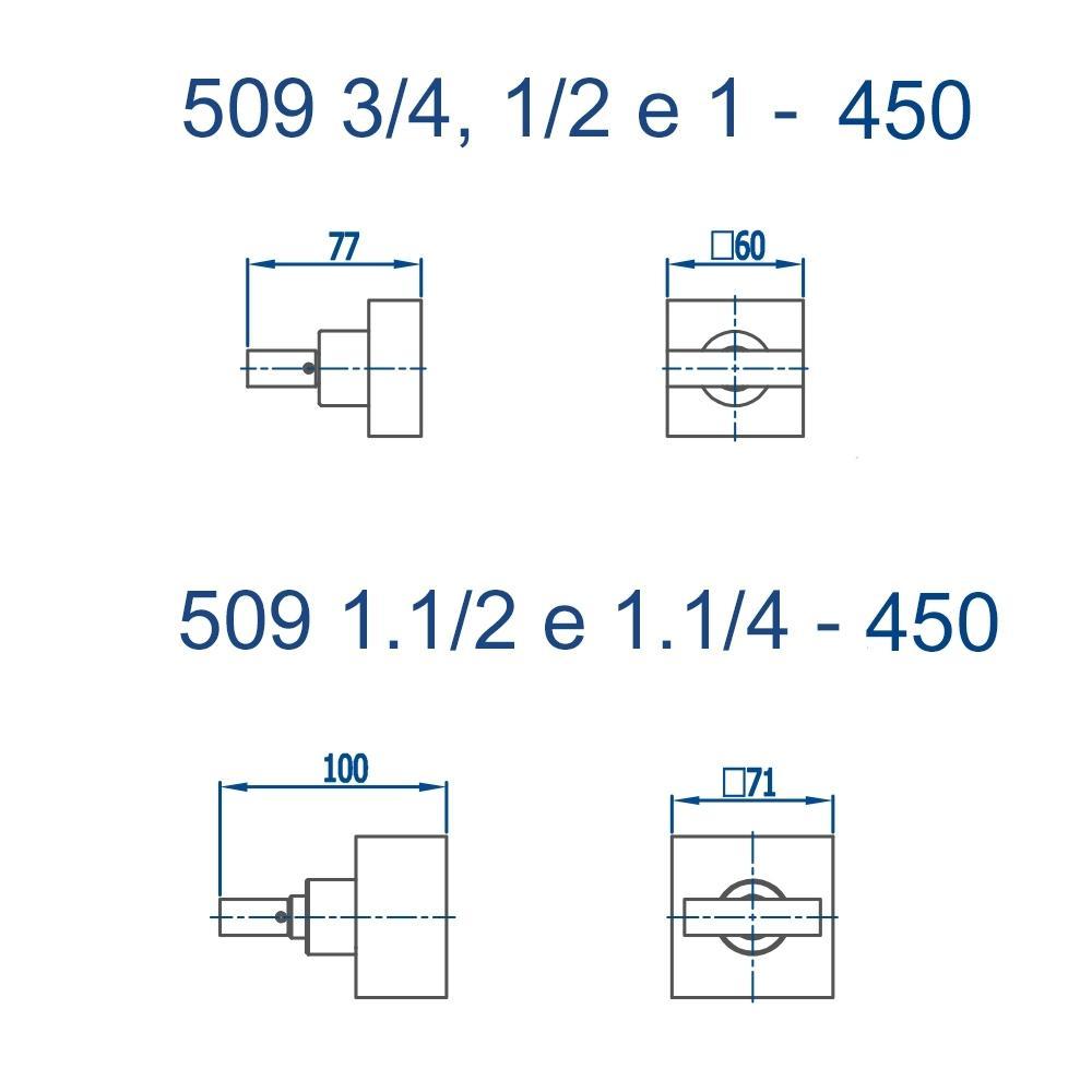 Acabamento para Registro Preto Fosco Horus 509 3/4 BK450 1/2, 3/4 e 1 Fani - 5