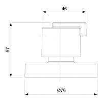 Acabamento Para Registro Base Reforma 1.1/4, 1.1/2 Singles One Cromado Roca - 2