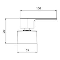 Acabamento Para Registro De Gaveta E Pressão LorenLike 3/4 4906 B78 Preto Lorenzetti - 3