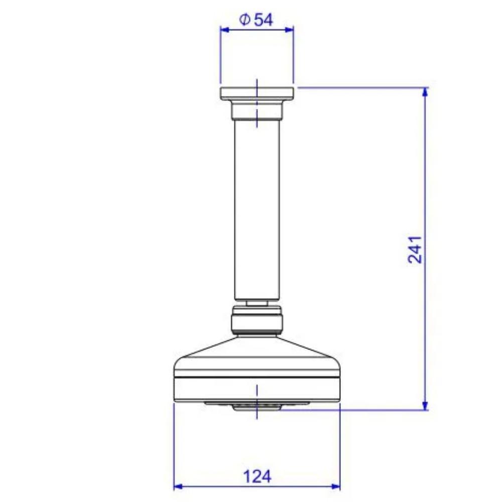 Chuveiro De Teto Redondo Acqua Plus 1990 Com Tubo Cromado Deca - 5