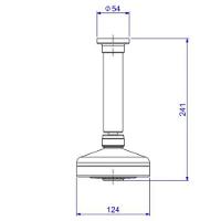 Chuveiro De Teto Redondo Acqua Plus 1990 Com Tubo Cromado Deca - 5