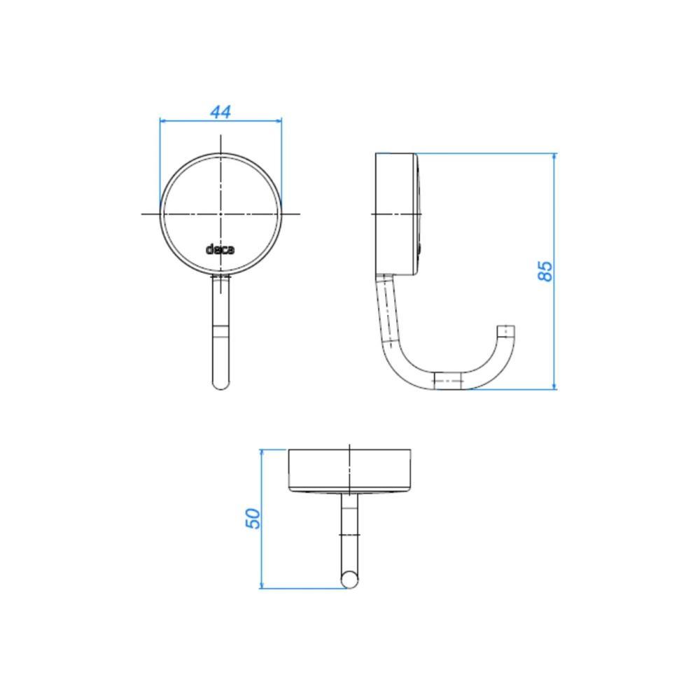 Cabide Para Banheiro Net Cromado Deca - 4