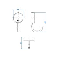 Cabide Para Banheiro Net Cromado Deca - 4