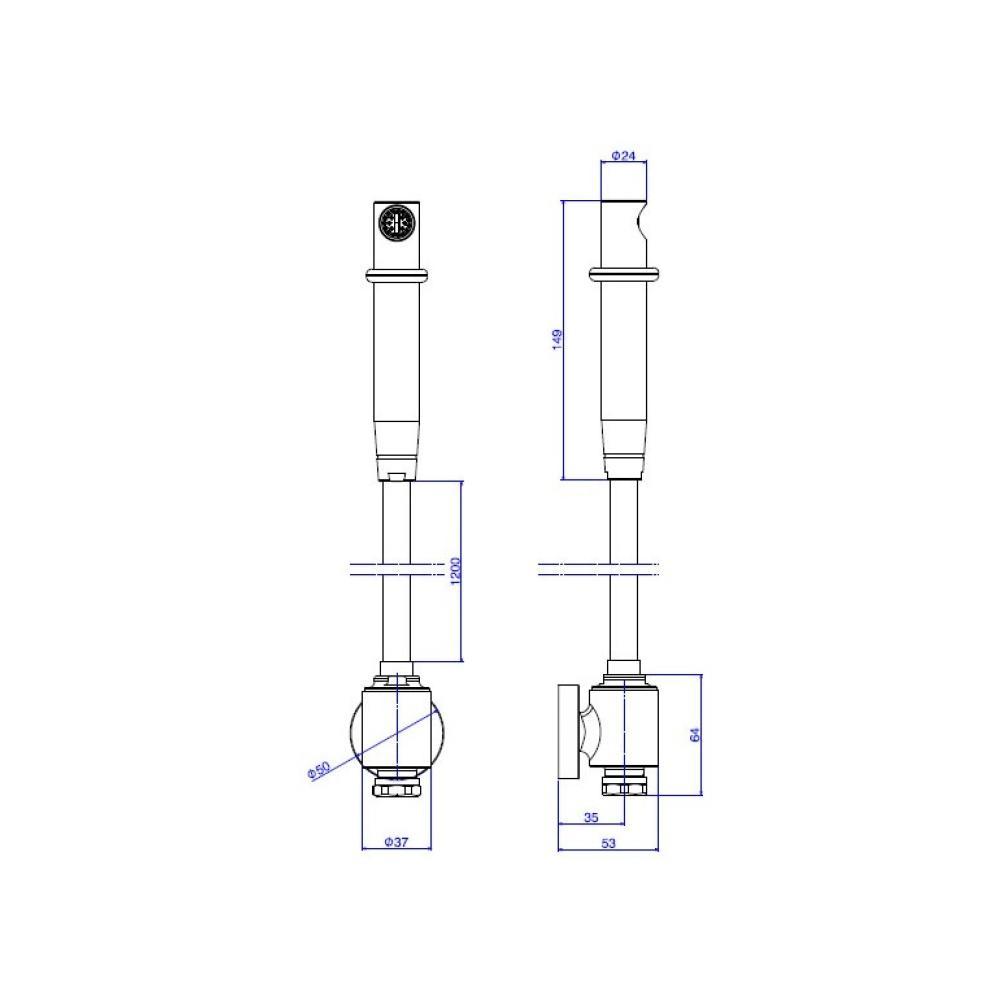 Ducha Higiênica Universal Com Derivação Redonda Branca Deca - 5