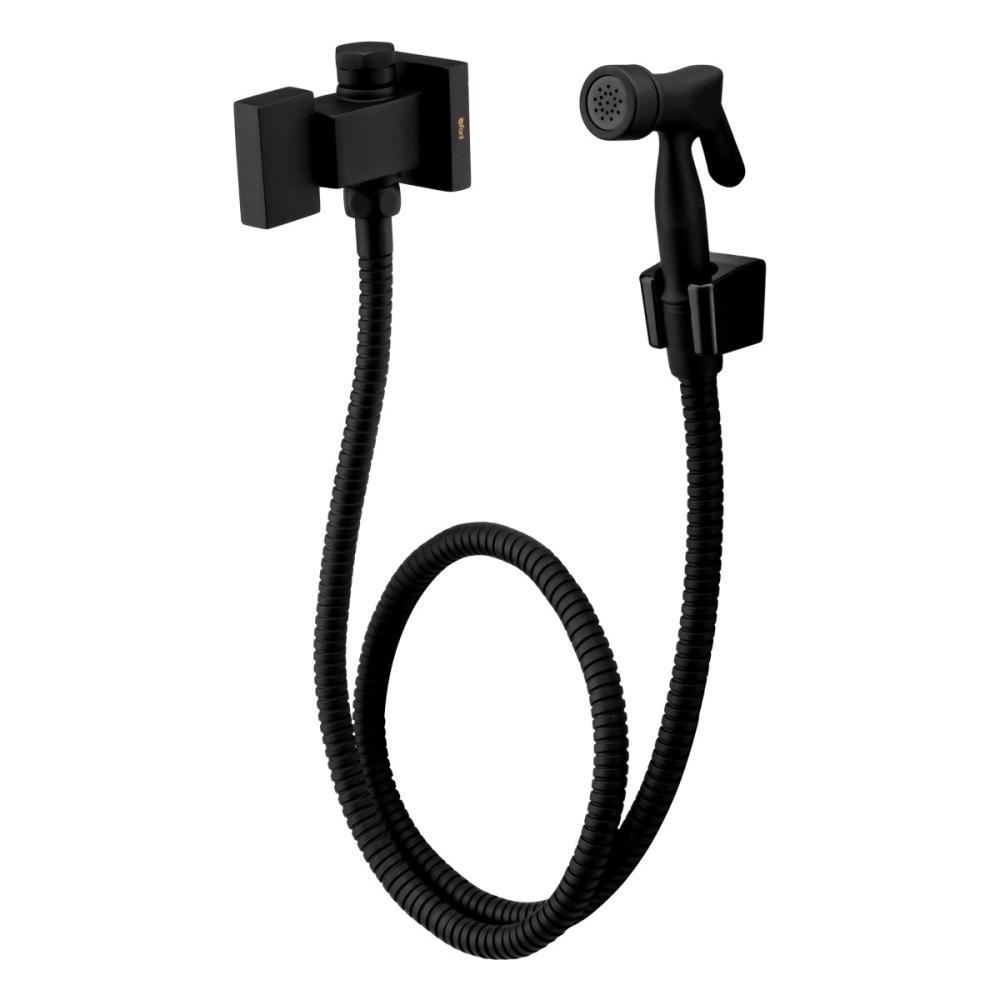 Ducha Higiênica Com Derivação E Gatilho Horus Preto Fosco Fani Metais  - 5