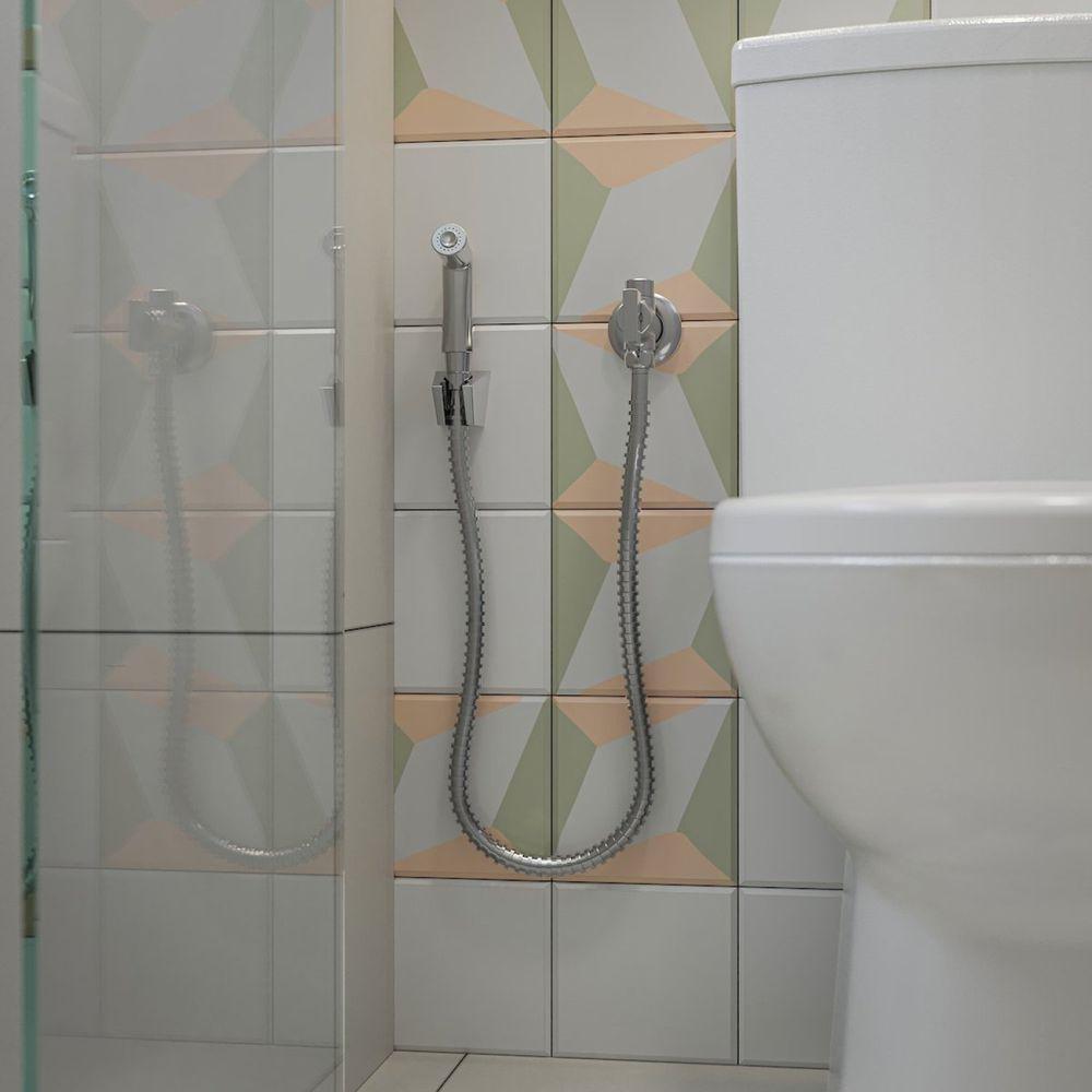 Ducha Higiênica Com Registro E Derivação Flow Celite Cromado - 6