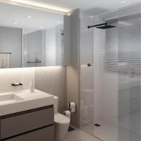 Ducha Articulada De Parede Versata Preto Fosco Fani - 5