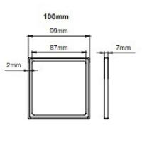 Porta Grelha Elleve Quadrada Gold Linear Acessórios 10x10cm - 2