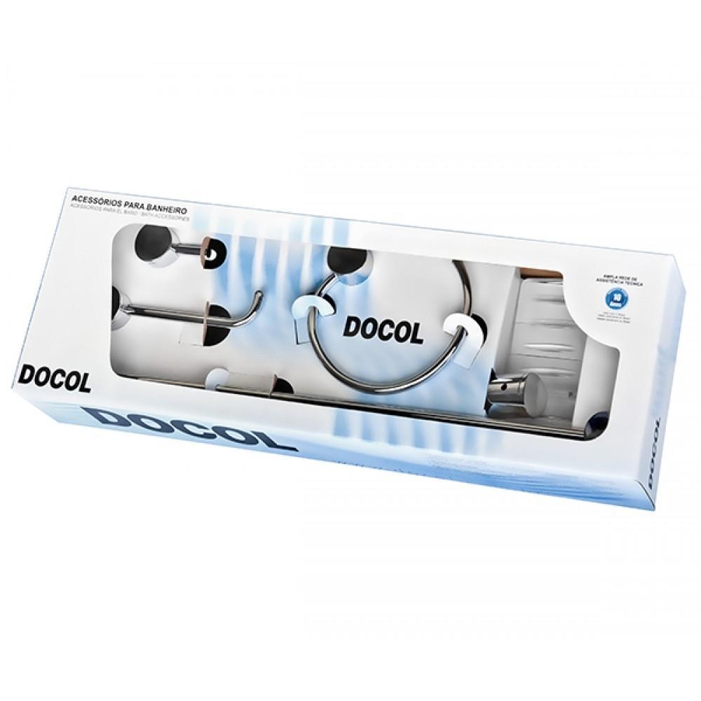 Kit De Acessórios Com 5 Peças Single Cromado Docol - 3