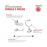 Kit De Acessórios Com 5 Peças Single Cromado Docol