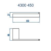 Papeleira Sem Cobertura Para Banheiro Horus 4300 BK450 Preto Fosco Fani  - 5