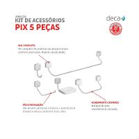 Kit De Acessórios Com 5 Peças Pix 2000 Cromado Deca