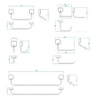 Kit De Acessórios Com 5 Peças Pix 2000 Cromado Deca - 5