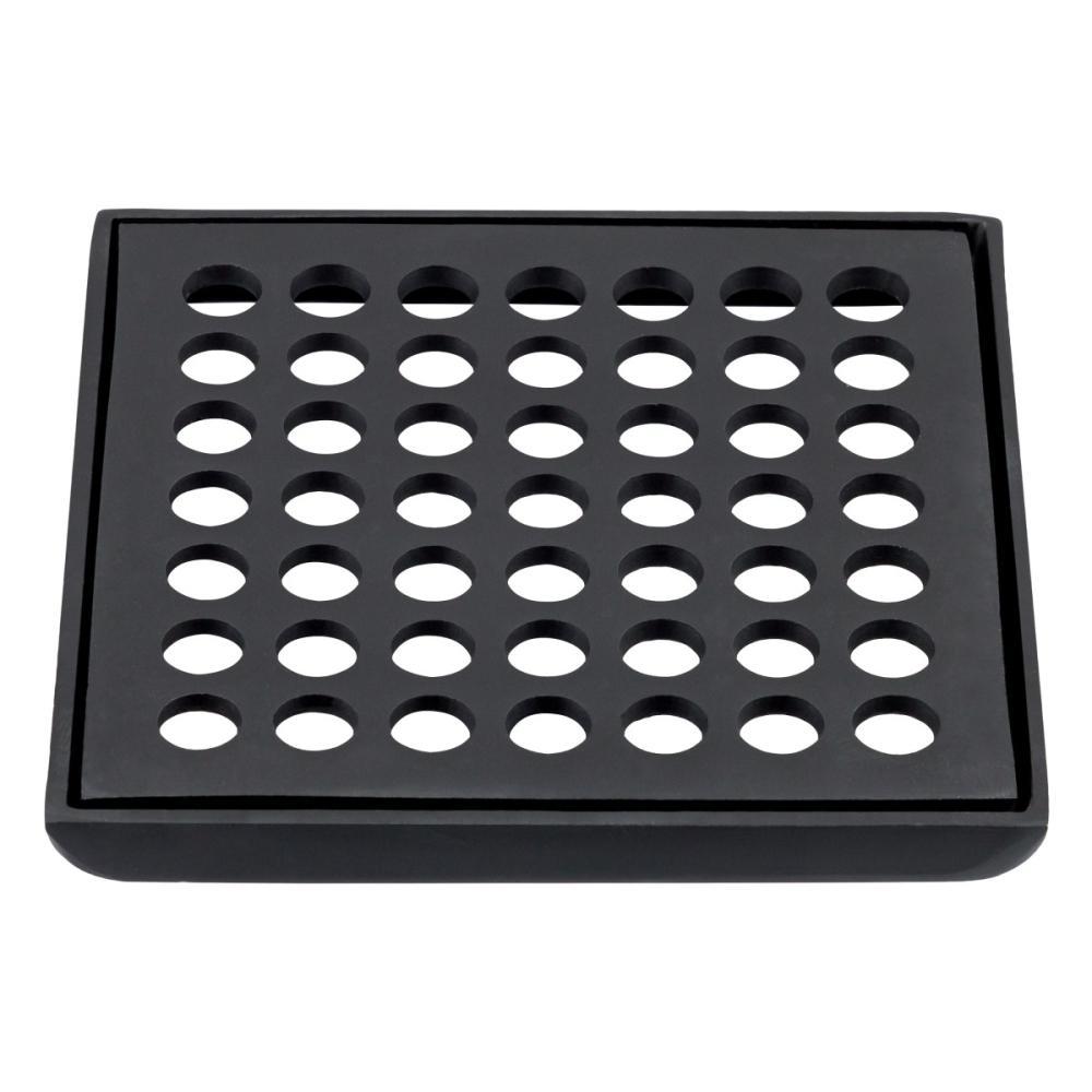 Grelha Quadrada Sem Fecho Com Caixilho 1918 BK Preto Fosco Fani 9,2cm - 3