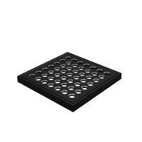 Grelha Quadrada Sem Fecho Com Caixilho 1918 BK Preto Fosco Fani 9,2cm - 1