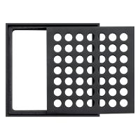 Grelha Quadrada Sem Fecho Com Caixilho 1918 BK Preto Fosco Fani 9,2cm - 2