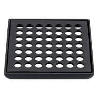 Grelha Quadrada Sem Fecho Com Caixilho 1918 BK Preto Fosco Fani 9,2cm - 3