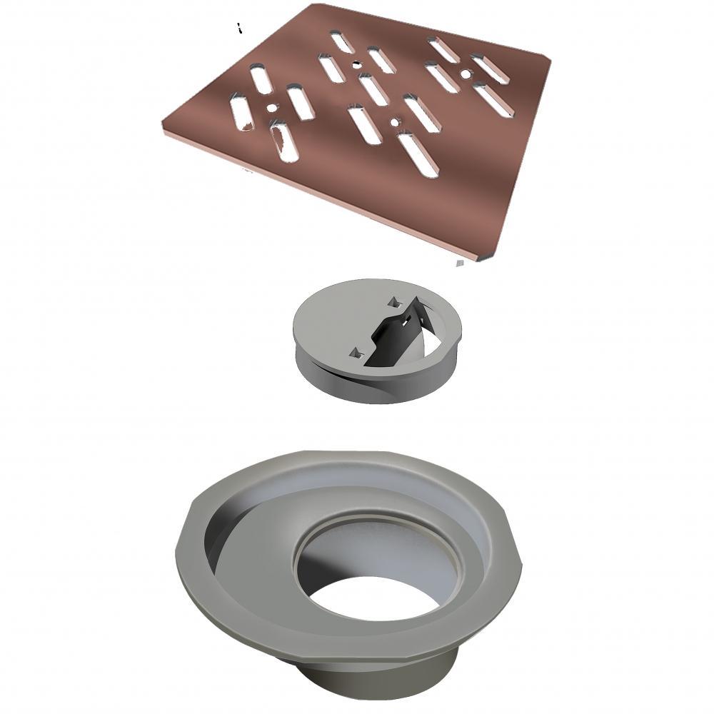 Grelha Quadrada Elleve Rose Gold 10X10cm Linear Acessórios - 1