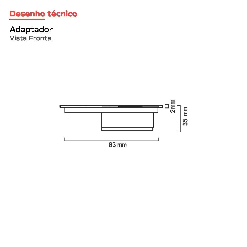 Grelha Quadrada Elleve Rose Gold 10X10cm Linear Acessórios - 3