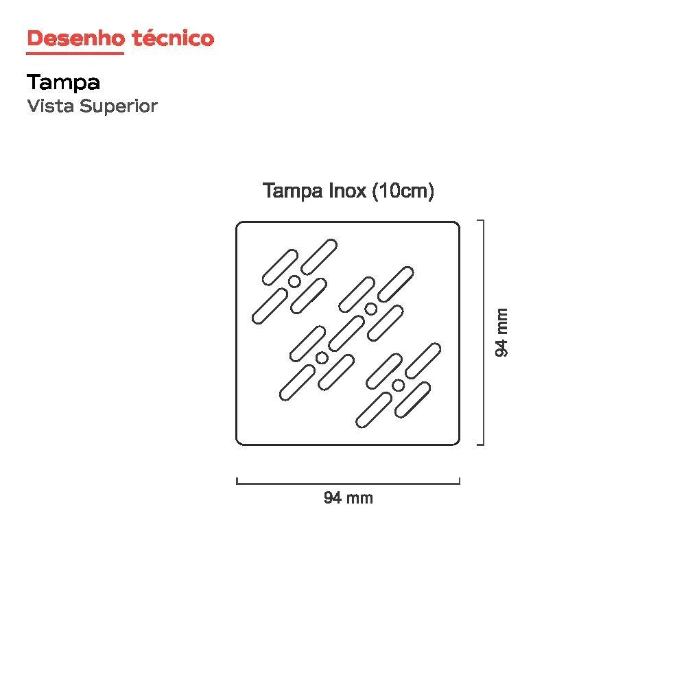 Grelha Quadrada Elleve Rose Gold 10X10cm Linear Acessórios - 5