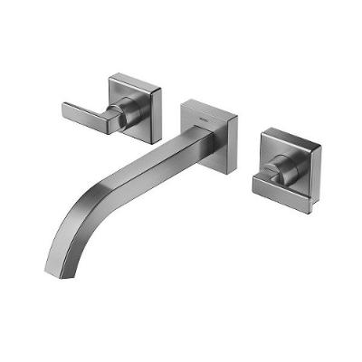 Misturador Para Lavatório De Parede Stillo Grafite Escovado Docol