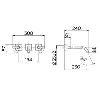 Misturador Para Lavatório De Parede Stillo Grafite Escovado Docol - 5