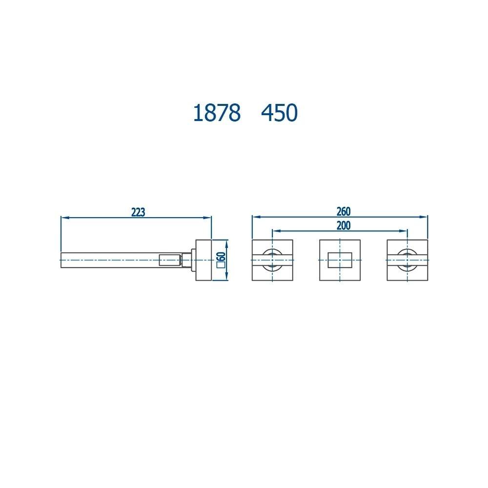 Misturador Para Lavatório De Parede Horus 450 Preto Fosco Fani - 6