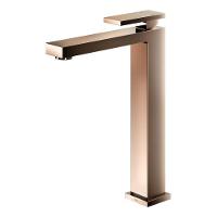 Misturador Monocomando Para Lavatório De Mesa New Edge Bica Alta Cobre Polido Docol - 1