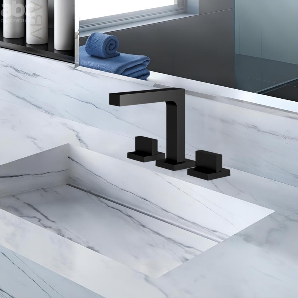 Misturador Para Lavatório De Mesa Horus 450 Bica Alta Preto Fosco Fani - 2