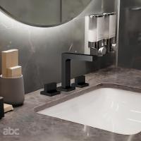 Misturador Para Lavatório De Mesa Horus 450 Bica Alta Preto Fosco Fani