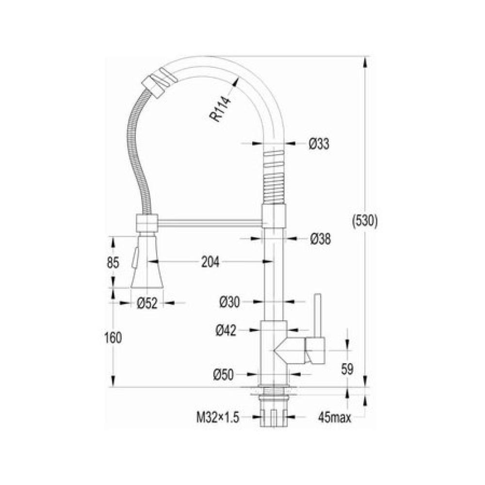 Misturador Monocomando Para Cozinha De Mesa Gourmet Bica Móvel Preto Matte Celite - 5