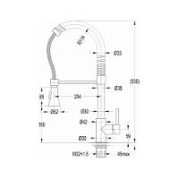 Misturador Monocomando Para Cozinha De Mesa Gourmet Bica Móvel Preto Matte Celite - 5