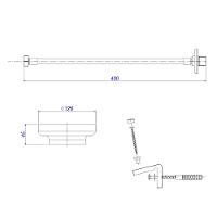 Kit Instalação Para Vaso Convencional Com Fixação Lateral 1201 Cromado Deca - 7